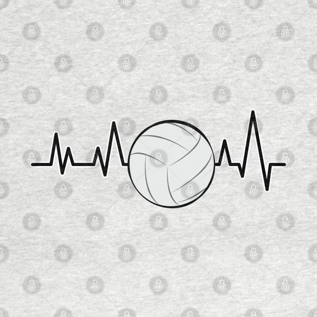 Heartbeat Pulse - Volleyball by DesignWood-Sport